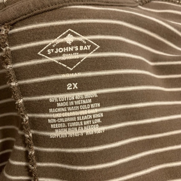 St. John’s Bay Plus Women’s 3/4 Sleeve Open Front Cardigan - Picture 6 of 6